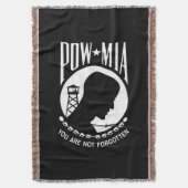 POW-MIA-Flagge: Vermisste Soldaten des Vietnamkrie Decke (Vorderseite Vertikal)