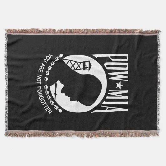 POW-MIA-Flagge: Vermisste Soldaten des Vietnamkrie Decke (Vorderseite)