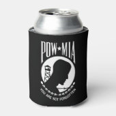 POW-MIA-Flagge: Vermisste Soldaten des Vietnamkrie Dosenkühler (Kanne Vorderseite)
