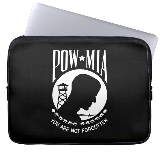 POW-MIA-Flagge: Vermisste Soldaten des Vietnamkrie Laptopschutzhülle (Vorderseite)