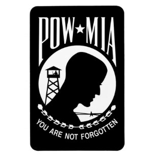 POW-MIA-Flagge: Vermisste Soldaten des Vietnamkrie Magnet