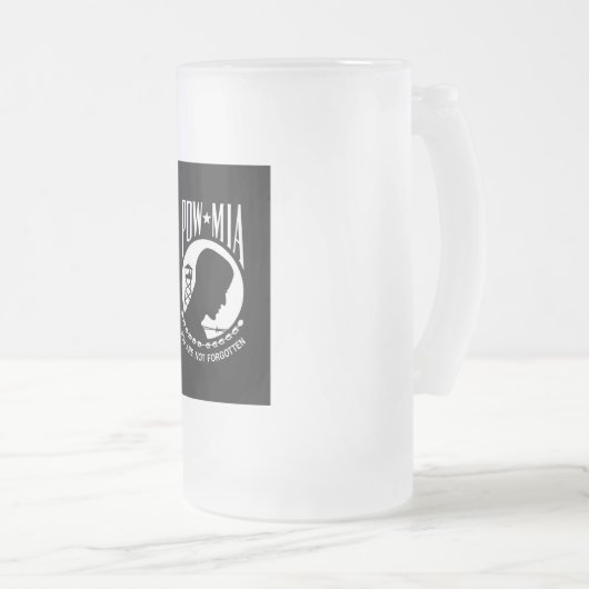 POW-MIA-Flagge: Vermisste Soldaten des Vietnamkrie Mattglas Bierglas (VorderseiteRechts)