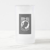 POW-MIA-Flagge: Vermisste Soldaten des Vietnamkrie Mattglas Bierglas (Mittel)