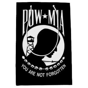 POW-MIA-Flagge: Vermisste Soldaten des Vietnamkrie Mittlere Geschenktüte