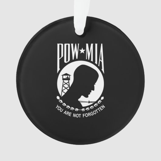 POW-MIA-Flagge: Vermisste Soldaten des Vietnamkrie Ornament (Vorderseite)
