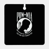 POW-MIA-Flagge: Vermisste Soldaten des Vietnamkrie Ornament Aus Metall (Rückseite)