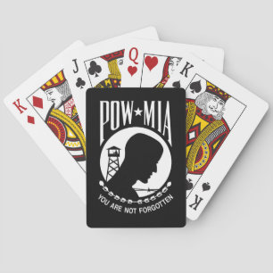 POW-MIA-Flagge: Vermisste Soldaten des Vietnamkrie Spielkarten