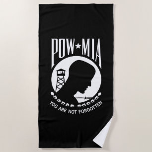 POW-MIA-Flagge: Vermisste Soldaten des Vietnamkrie Strandtuch