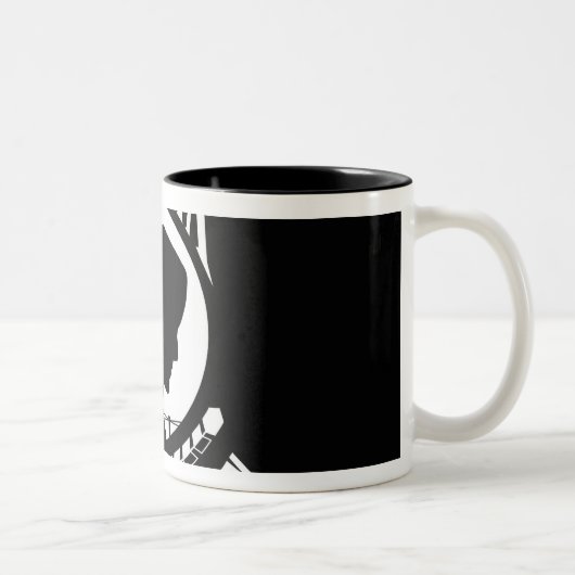 POW-MIA-Flagge Zweifarbige Tasse (Rechts)