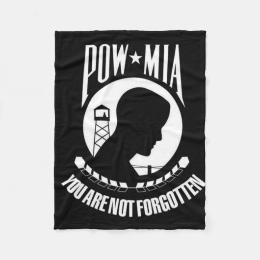 POW/MIA FLEECE-DECKE FLEECEDECKE (Vorderseite)