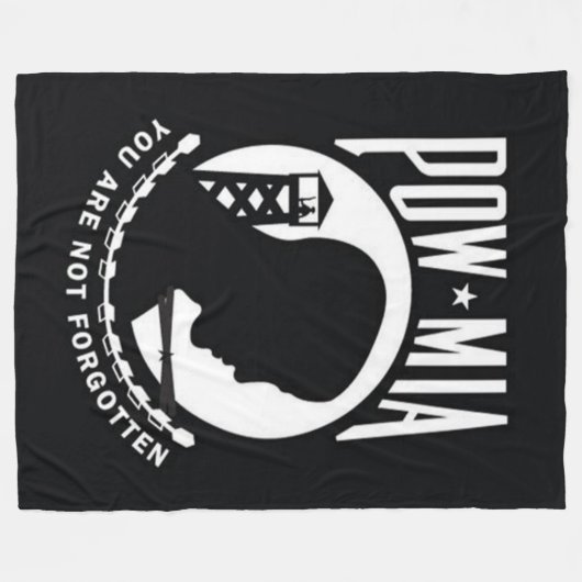 POW/MIA FLEECEDECKE (Vorderseite (Horizontal))