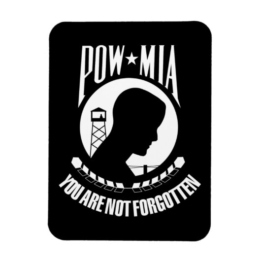 POW - MIA Flexable Magnet (Vertikal)