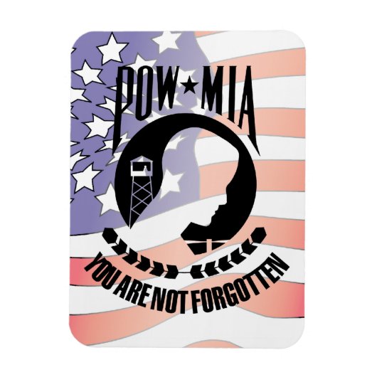 POW - MIA Flexable Magnet (Vertikal)