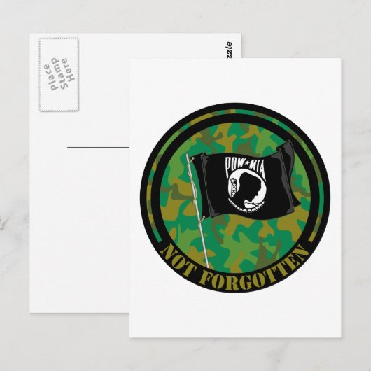 POW MIA POSTKARTE (Vorne/Hinten)