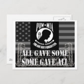 POW-MIA POSTKARTE (Vorne/Hinten)