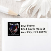 POW/MIA-Rücksendeadressen-Aufkleber (Insitu)