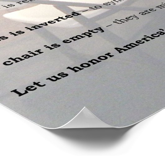 POW/MIA-Tabelle Poster (Ecke)