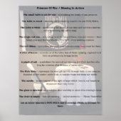 POW/MIA-Tabelle Poster (Vorne)