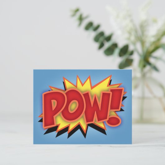 Pow! Postkarte (Stehend Vorderseite)