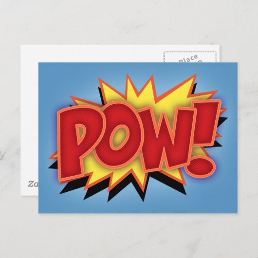 Pow! Postkarte (Vorne/Hinten)