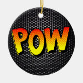 POW Retro Vibes Keramik Ornament (Vorne)