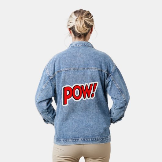 POW! Screwball Grafik Jeansjacke (Modell)