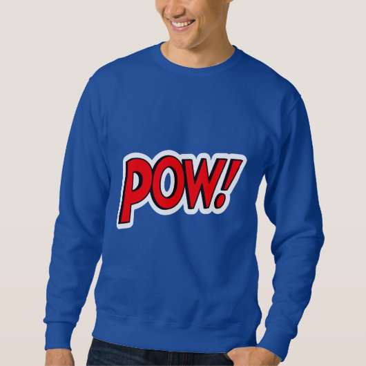 POW! Screwball Graphics Blau Sweatshirt (Vorderseite)