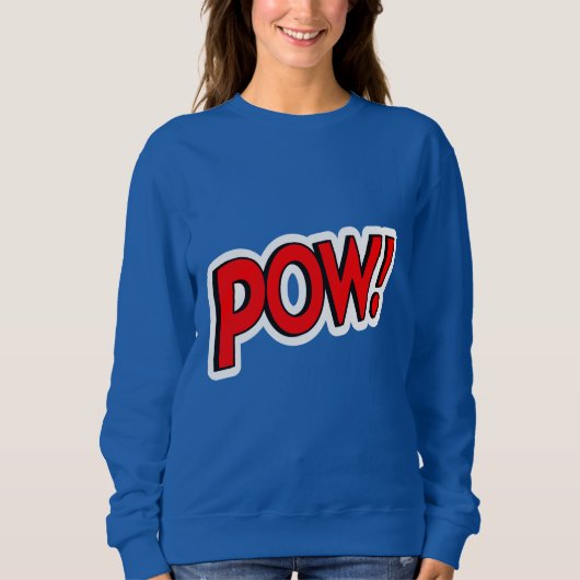 POW! Screwball Graphics Blau Sweatshirt (Vorderseite)