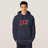 POW! Screwball Graphics Navy Blau Hoodie (Vorne ganz)