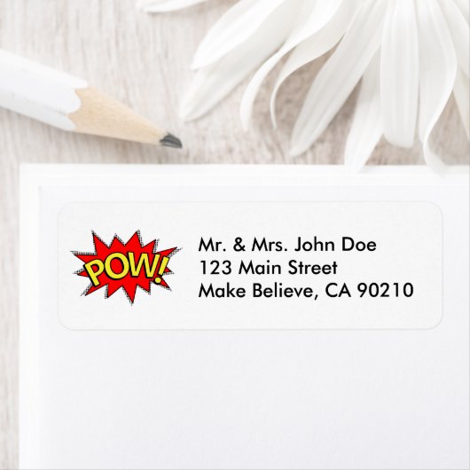 POW! - Superhero Comic Book Red/Yellow Buble (Insitu)