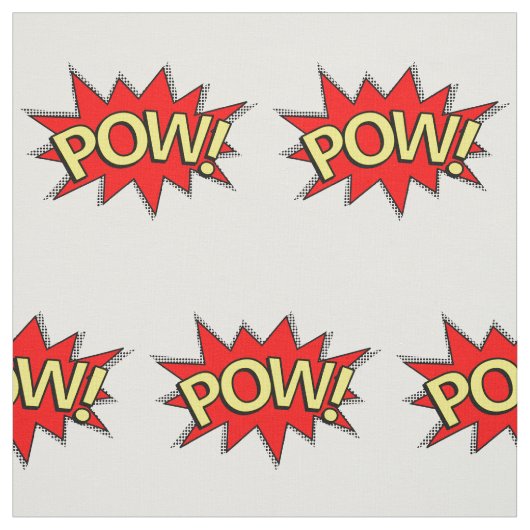 POW! - Superhero Comic Book Red/Yellow Buble Stoff (Muster)