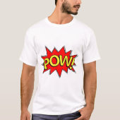 POW! - Superhero Comic Book Red/Yellow Buble T-Shirt (Vorderseite)