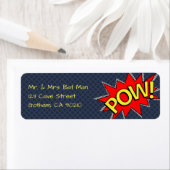 POW! - Superhero Comic Book Style Dark Blue Dotted (Insitu)