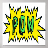 POW  Superhero Comic Books Poster (Vorne)