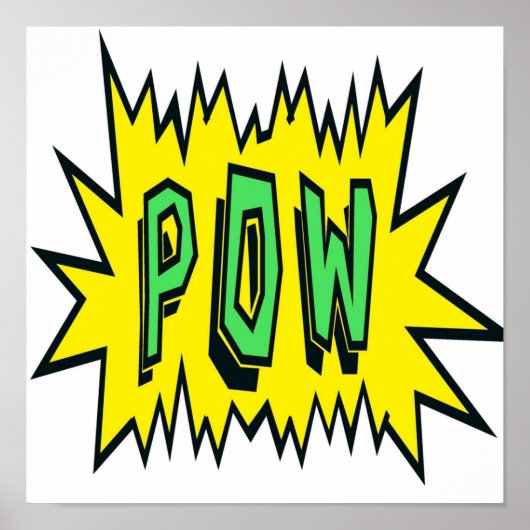POW  Superhero Comic Books Poster (Vorne)