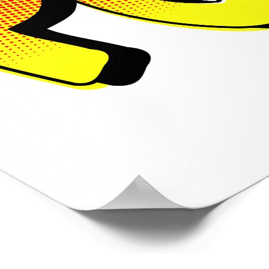 POW-Typografie Comic Pop Art Poster (Ecke)