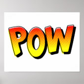 POW-Typografie Comic Pop Art Poster (Vorne)