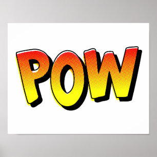 POW-Typografie Comic Pop Art Poster
