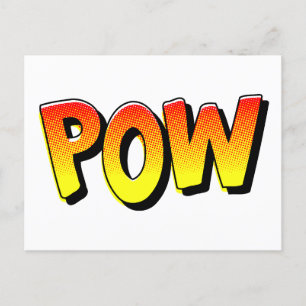 POW-Typografie Comic Pop Art Postkarte