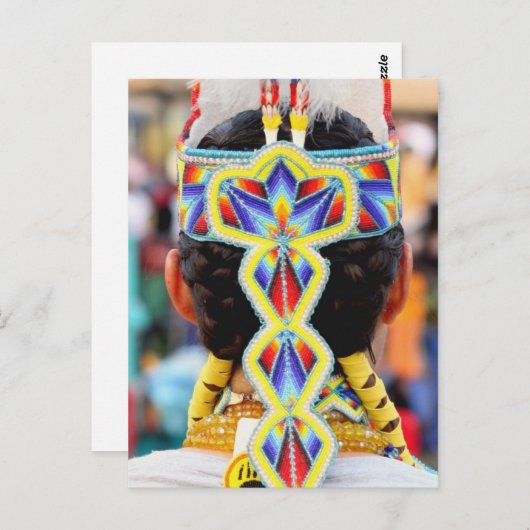 Pow Wow Beadwork Postkarte (Vorne/Hinten)