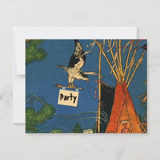 POW-WOW-BIRTHDAY-PARTEINVITATION ~ EZ2-KUSTOMIE EINLADUNG (Vorderseite)