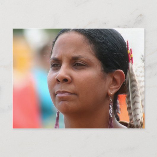 Pow Wow Frau Postkarte (Vorderseite)
