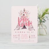 Pow wow zwei Geburtstagsparty einladen Einladung (Stehend Vorderseite)