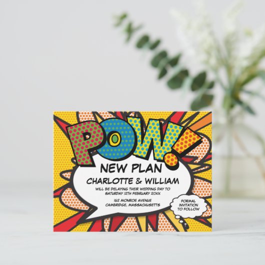 POW Zurückgestellte Änderung des Datums Comic Buch Postkarte (Stehend Vorderseite)