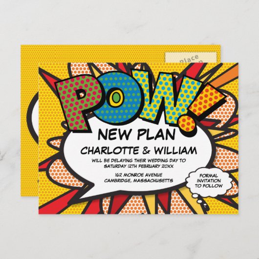 POW Zurückgestellte Änderung des Datums Comic Buch Postkarte (Vorne/Hinten)