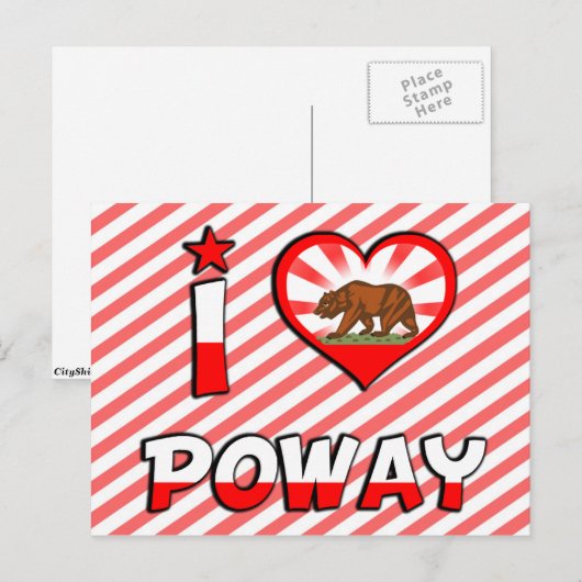 Poway, CA Postkarte (Vorne/Hinten)