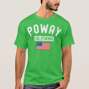 Poway California USA Flag Vintag Cali Bear San Di T-Shirt