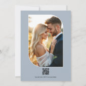 Powder Blue, Blush Pink/Light Sage Floral Wedding Einladung (Rückseite)