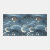 Powder Blue Celestial Moon Phases Calm Schreibtischunterlage (Vorderseite)