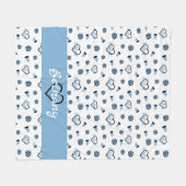 Powder Blue Cheer Hearts, Pom Poms, Megaphon Fleecedecke (Vorderseite (Horizontal))